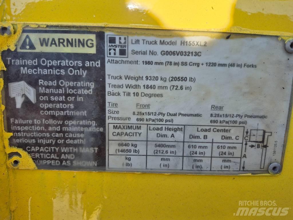 Hyster H 155 XL 2 Viličari - ostalo