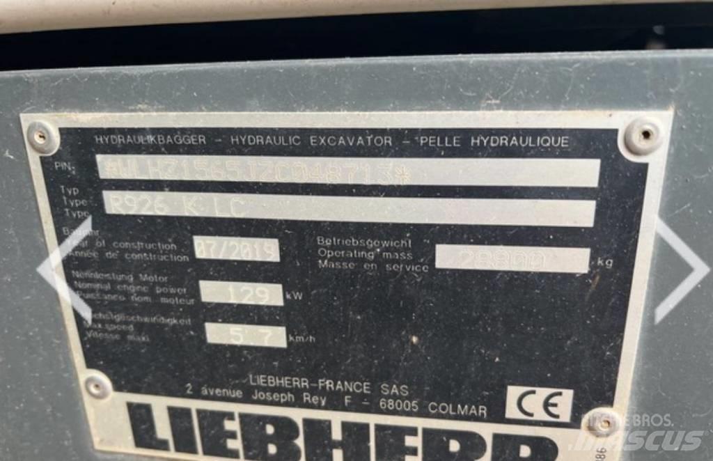 Liebherr R 926 KLC Bageri gusjeničari