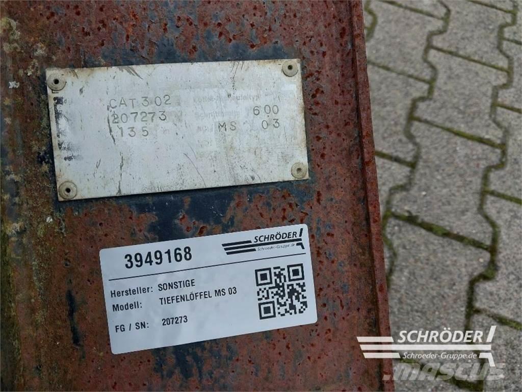  TIEFENLÖFFEL MS 03 Priključci za prednji utovarivač