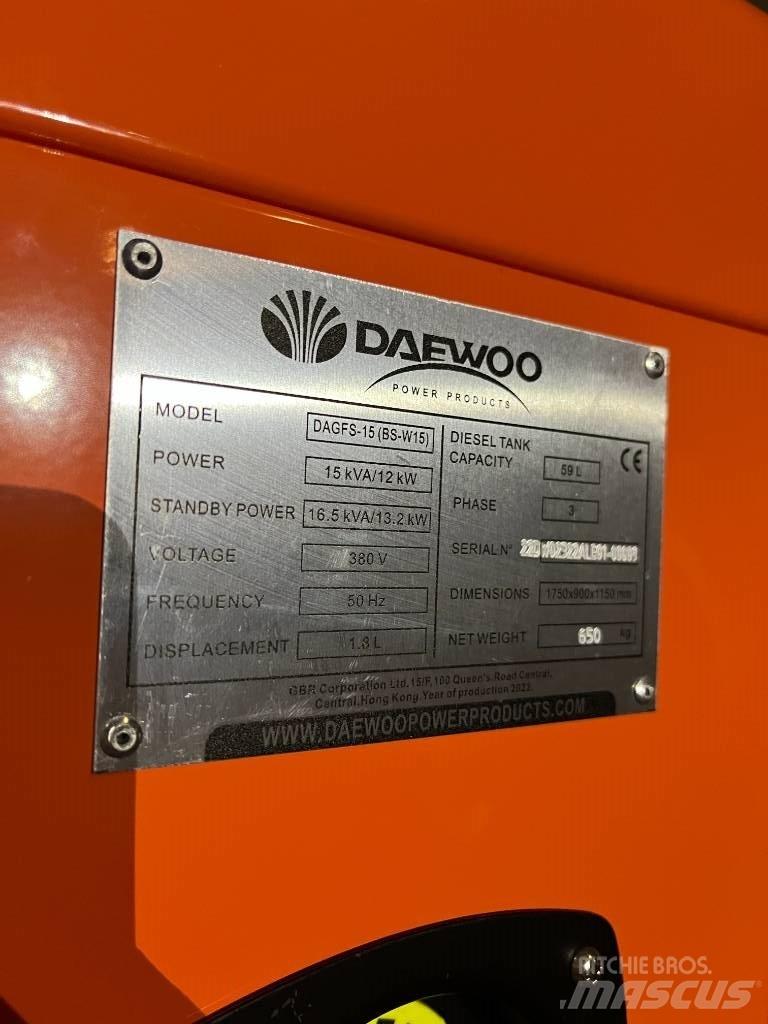 Daewoo Dagfs15-15 Dizel agregati