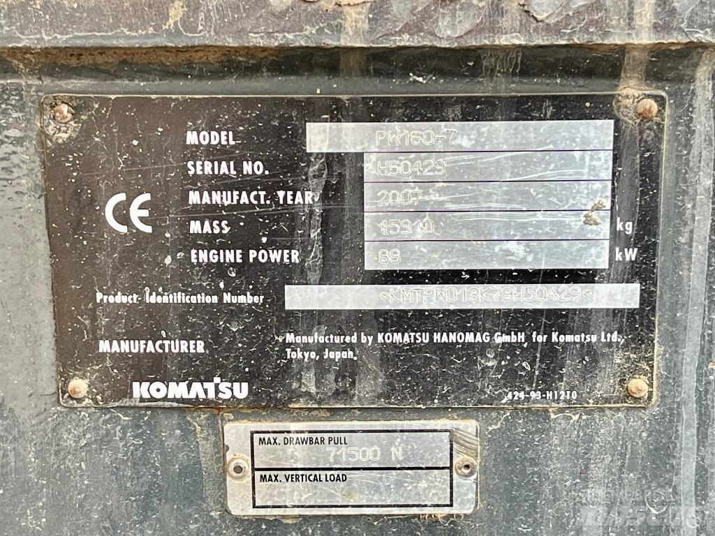 Komatsu PW 160 Bageri na kotačima