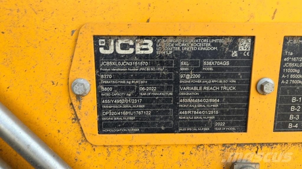 JCB 538-70 Poljoprivredni teleskopski utovarivači