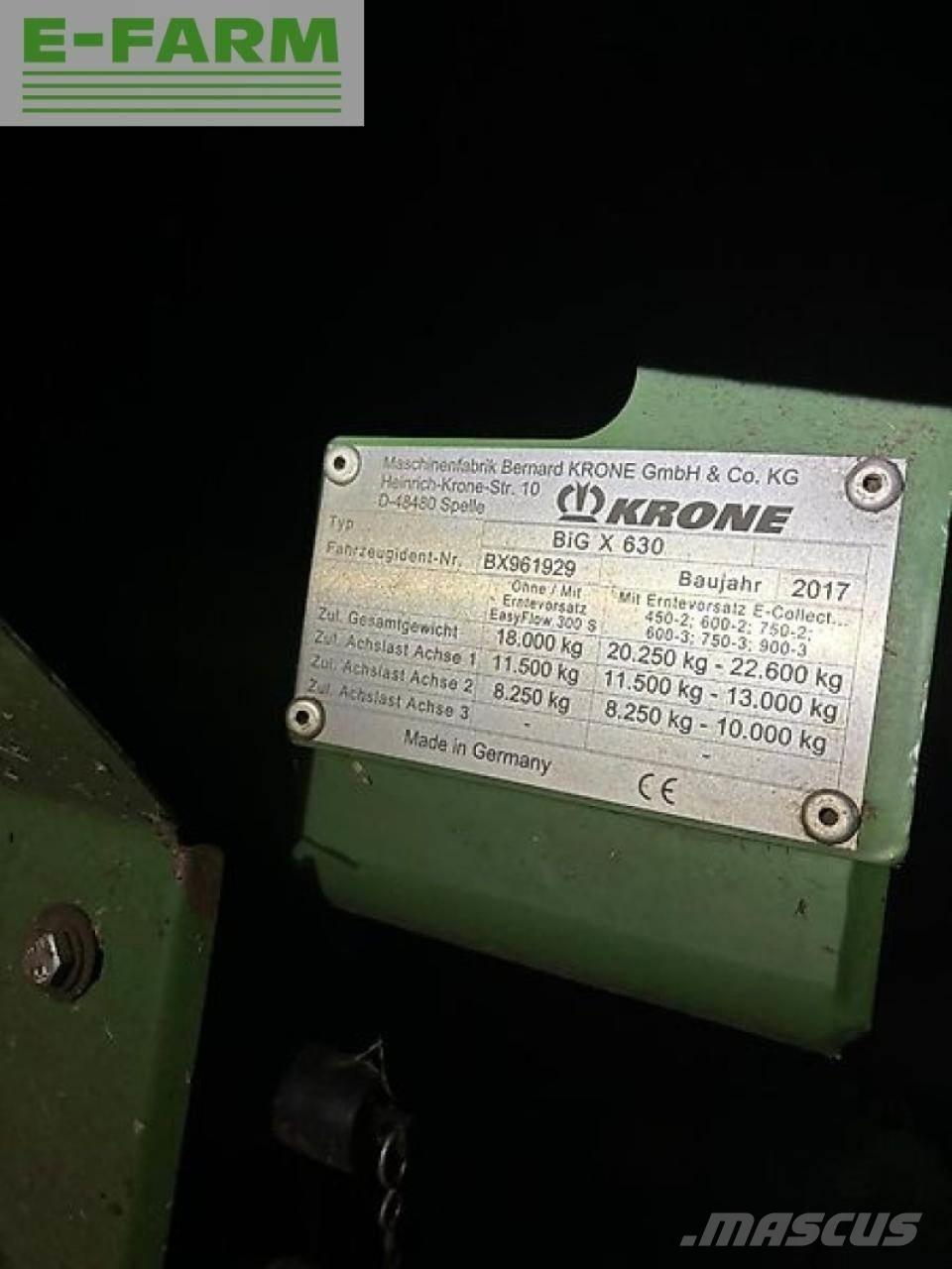 Krone big x 630 Strojevi za krmu na vlastiti pogon