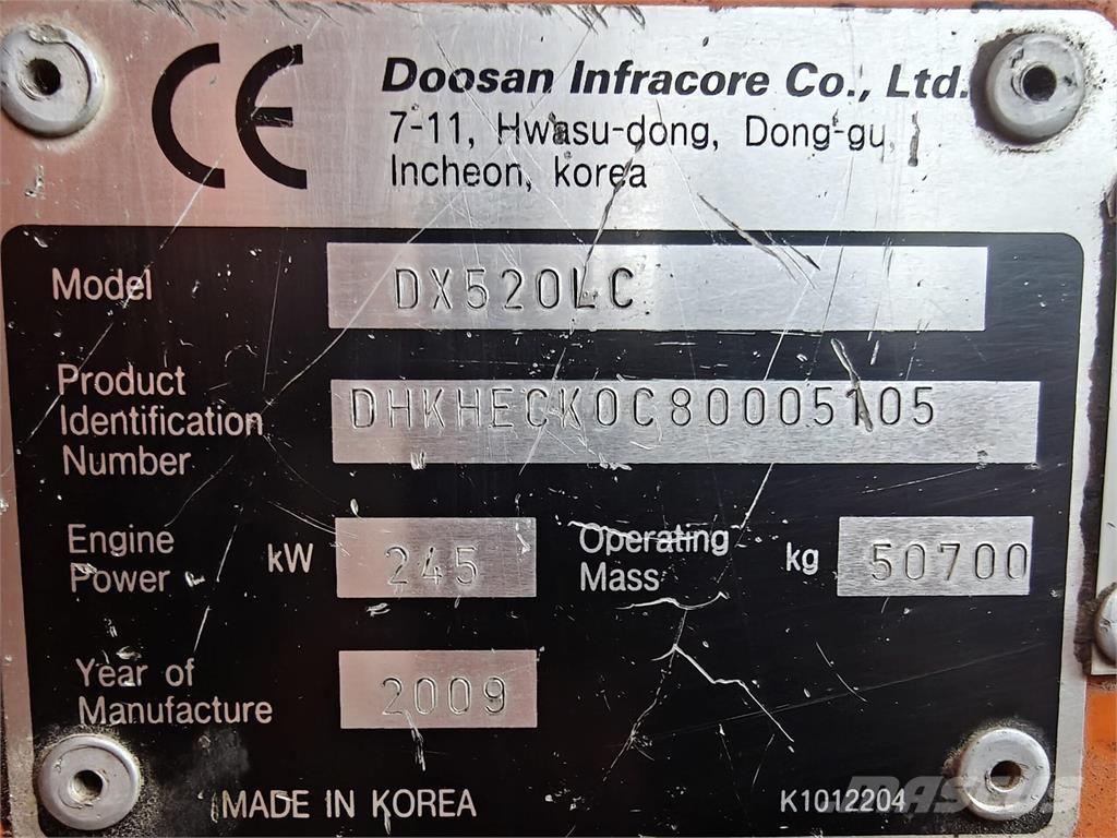 Doosan DX520LC Bageri gusjeničari