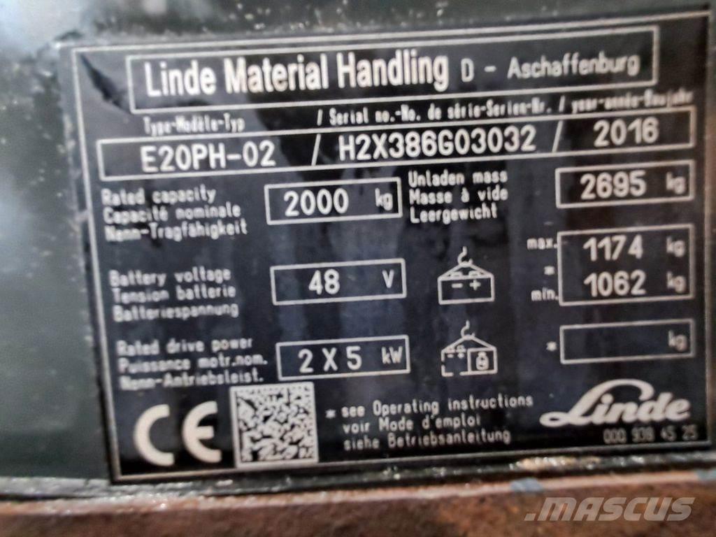 Linde E20PH-02 Električni viličari