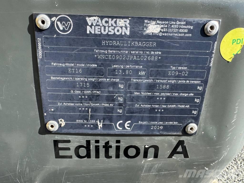 Wacker Neuson ET16 Bageri gusjeničari