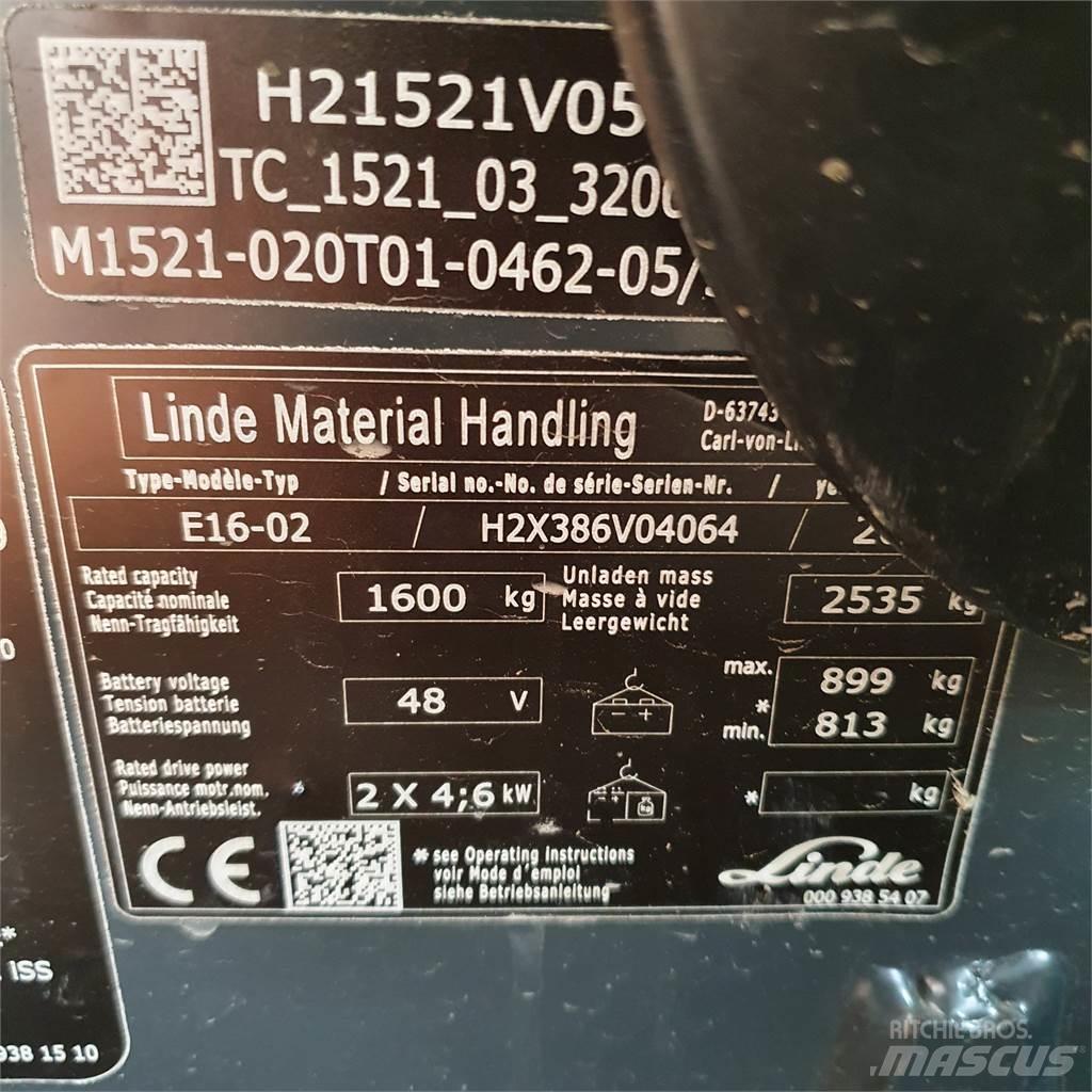 Linde E16 Električni viličari