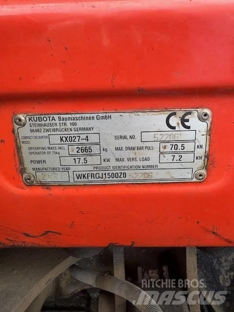 Kubota KX027-4 Mini bageri <7t