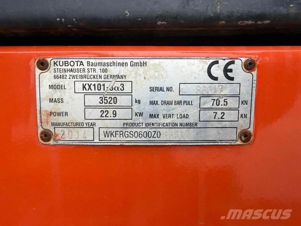Kubota KX 101-3 A 2 Mini bageri <7t