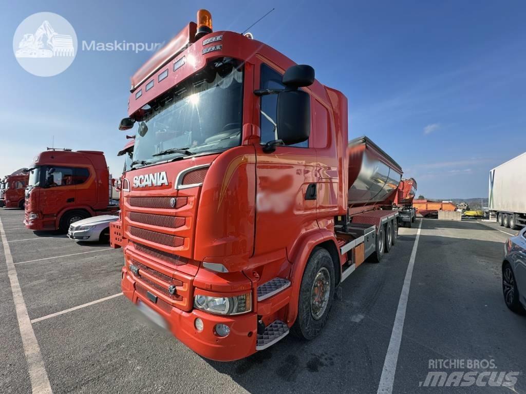 Scania R 520 LB Rol kiper kamioni s kukama za dizanje