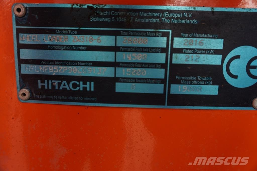Hitachi ZW 310-6 Utovarivači na kotačima
