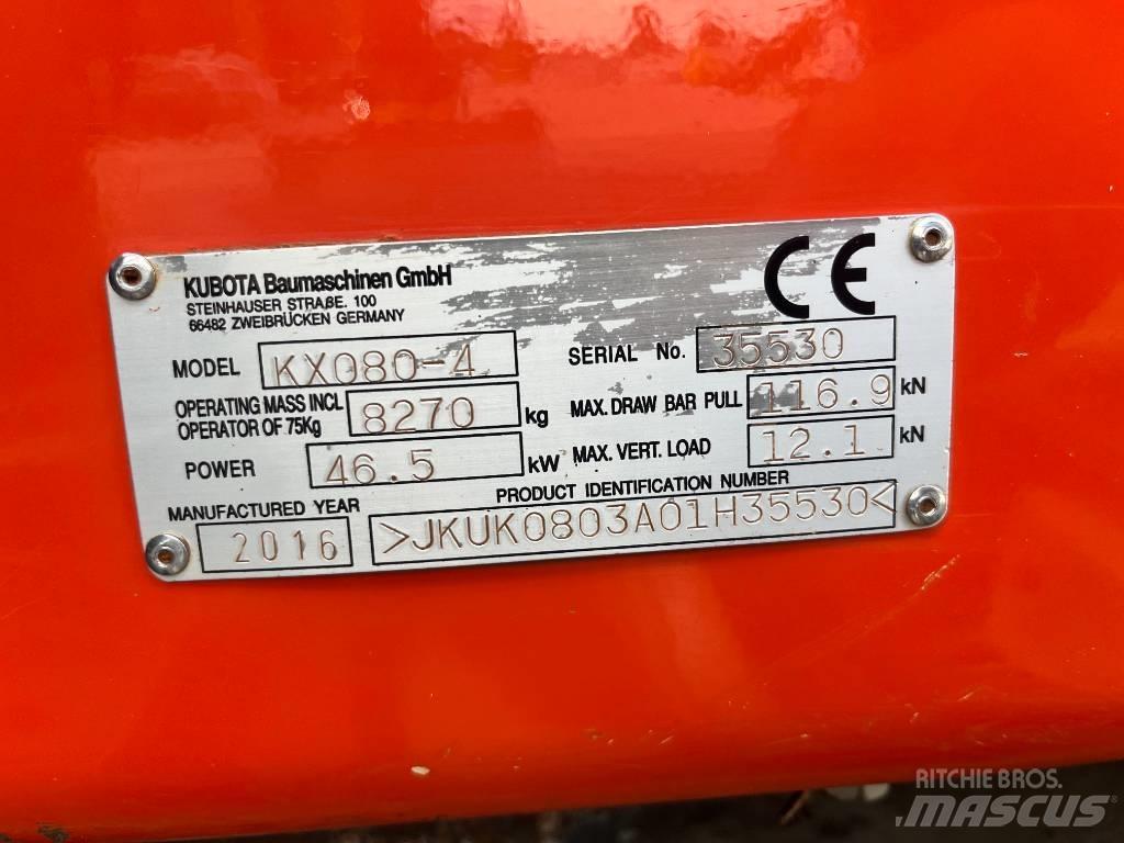 Kubota KX 080-4 Midi bageri 7t – 12t