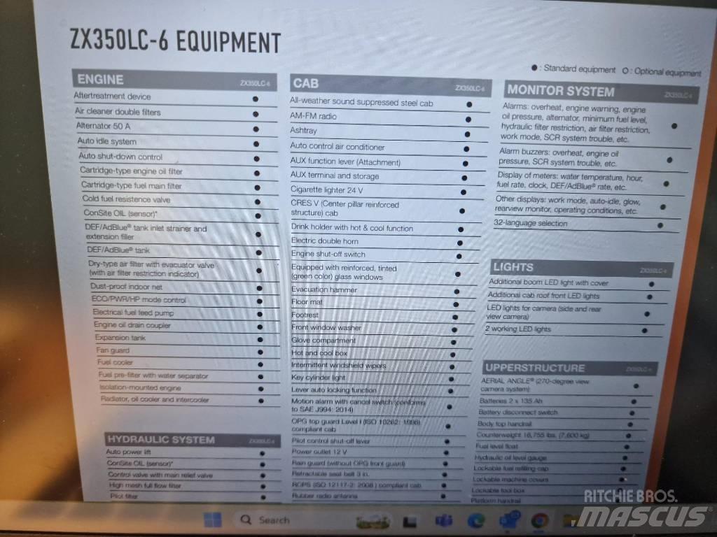 Hitachi ZX 350 LC-6 Bageri gusjeničari