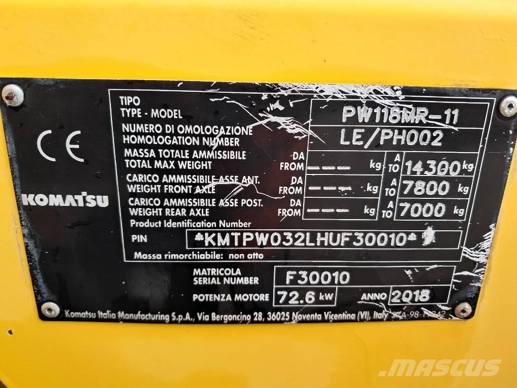 Komatsu PW118MR-11 Bageri na kotačima
