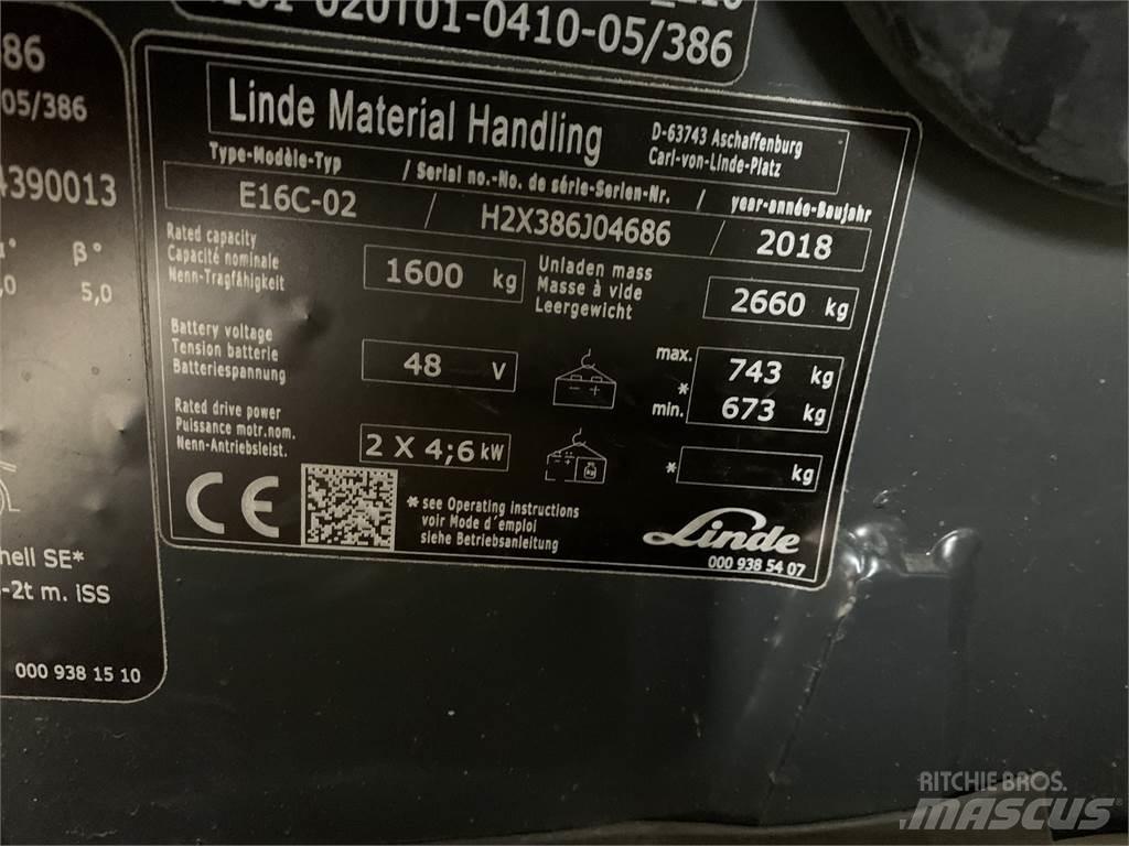 Linde E16C Električni viličari
