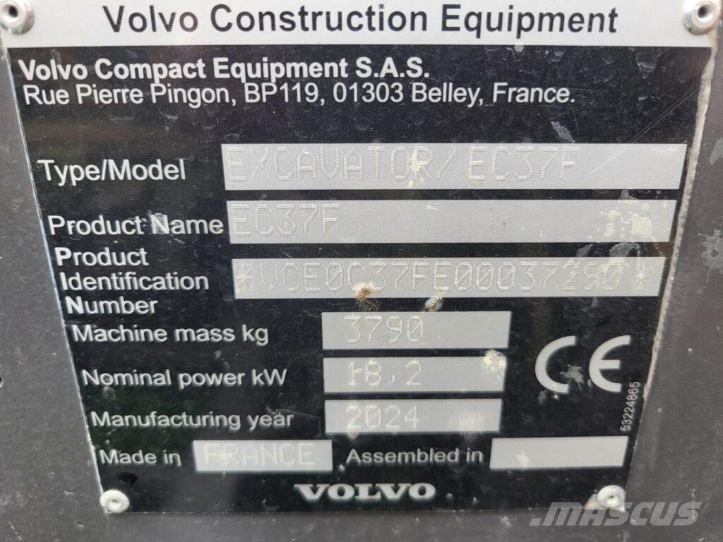 Volvo EC37F Mini bageri <7t