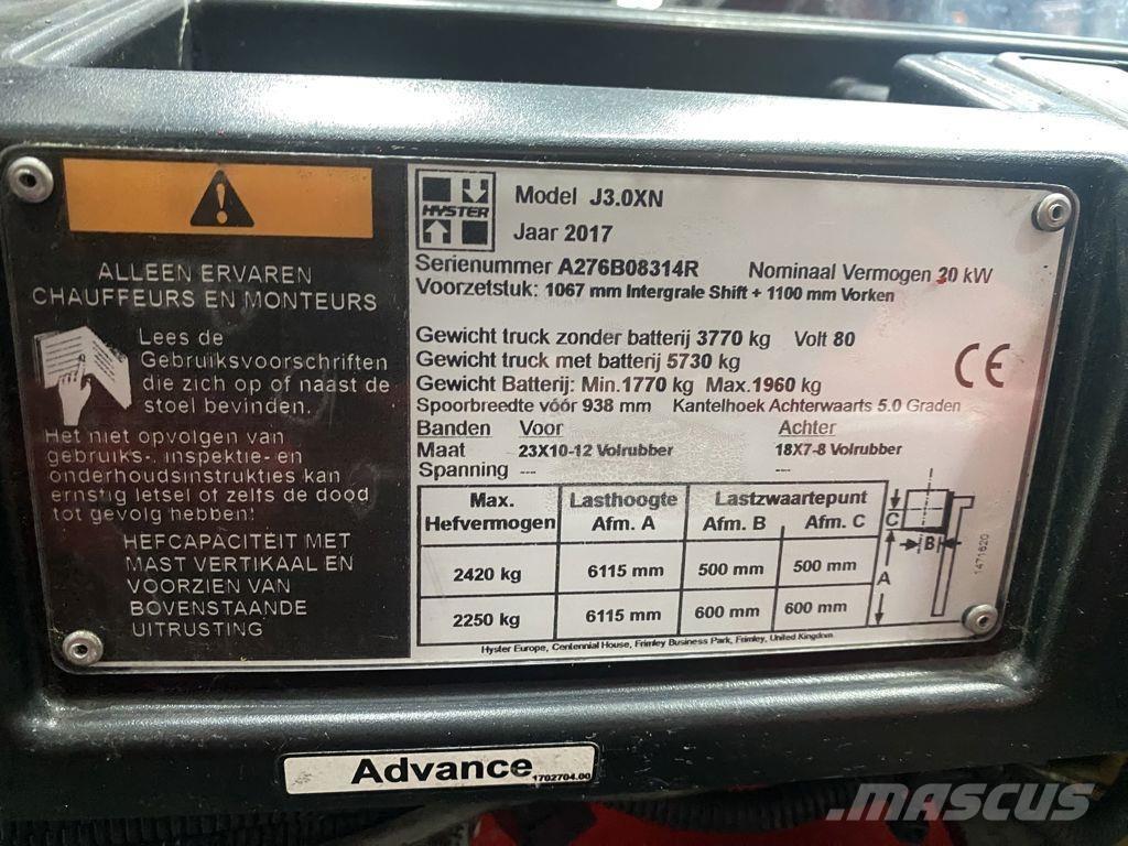 Hyster J3.0XN Električni viličari