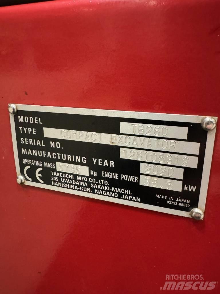 Takeuchi TB 260 Mini bageri <7t
