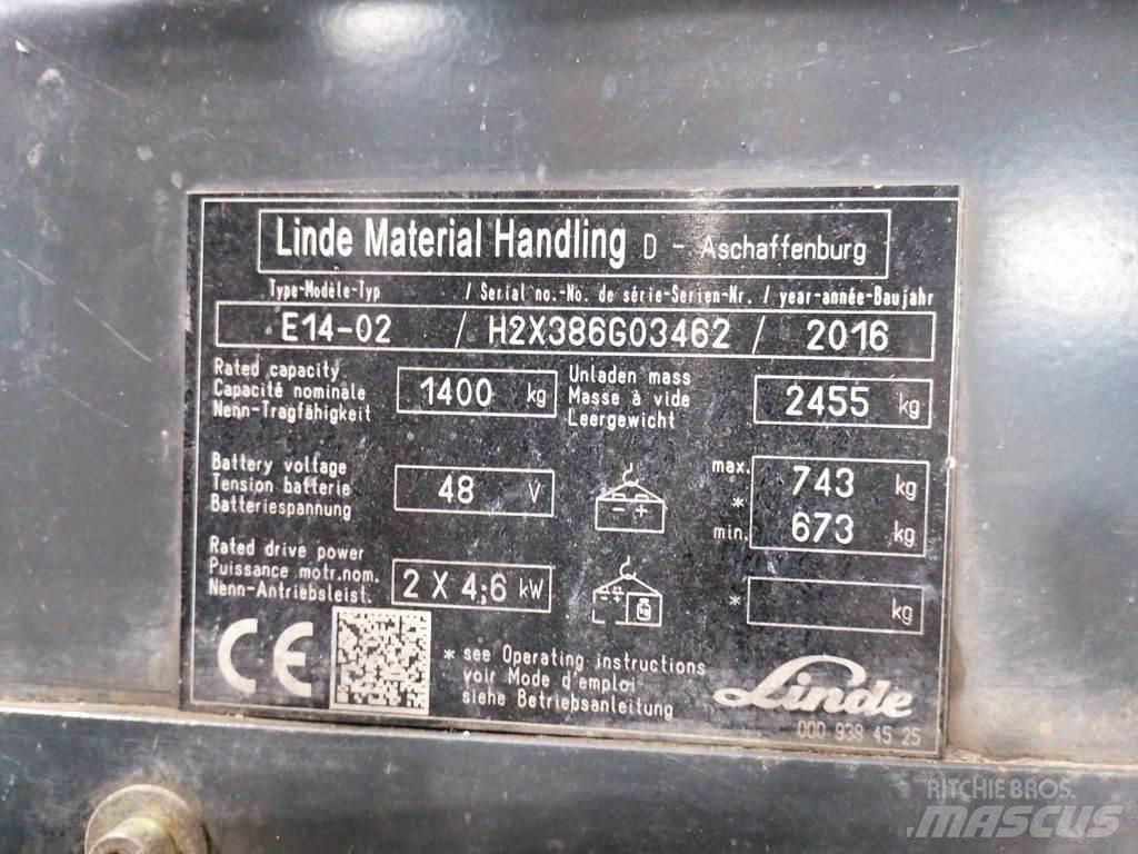 Linde E14-02 Električni viličari