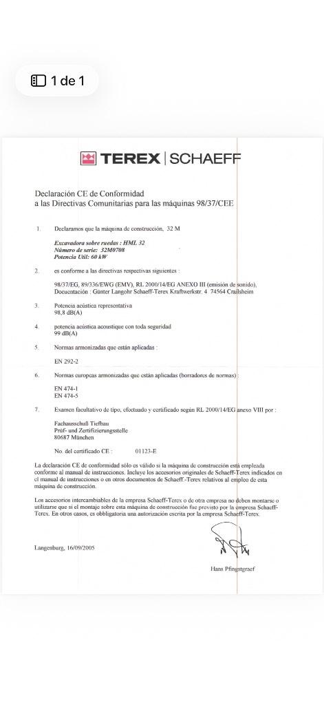 Terex HML 32 Bageri na kotačima