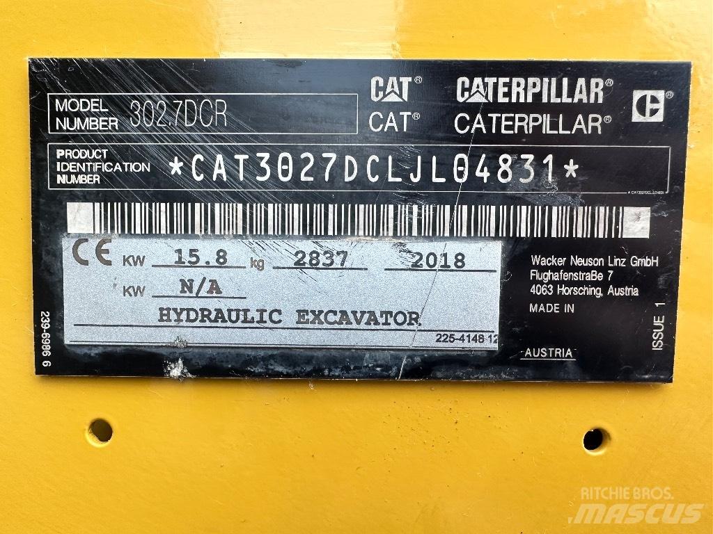 CAT 302.7D CR Mini bageri <7t