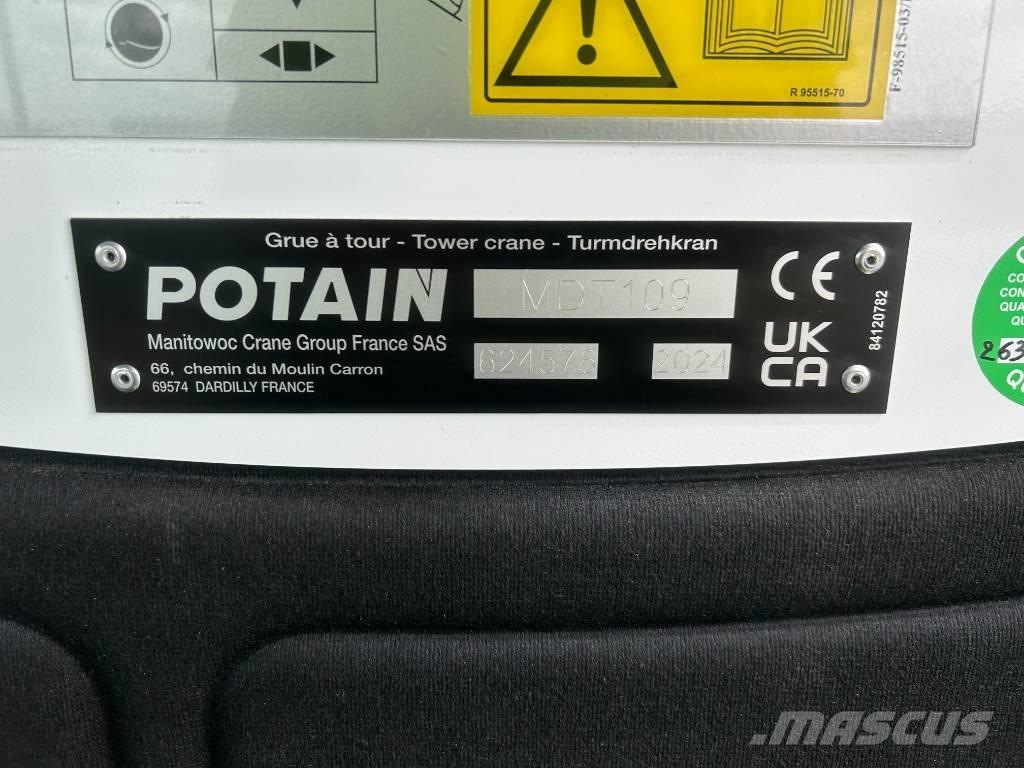 Potain MDT109 Toranjski kranovi