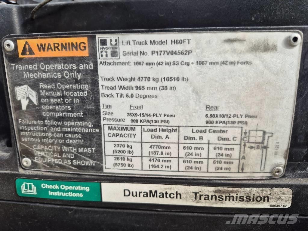 Hyster H 60 FT Viličari - ostalo