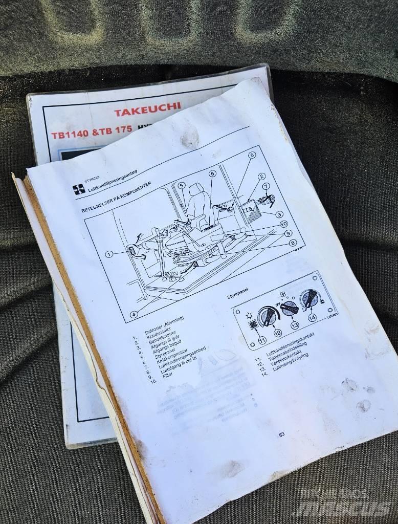 Takeuchi TB1140 Bageri gusjeničari