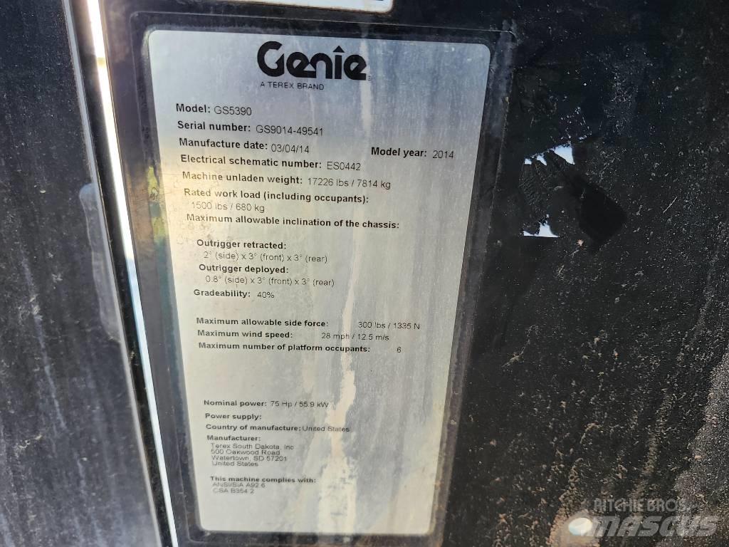 Genie GS 5390 Škaraste platforme
