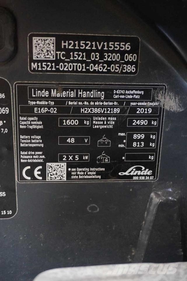 Linde E 16 P Električni viličari