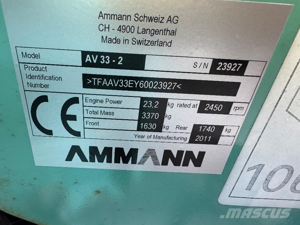 Ammann AV 33-2 Valjci sa dvojnim bubnjem