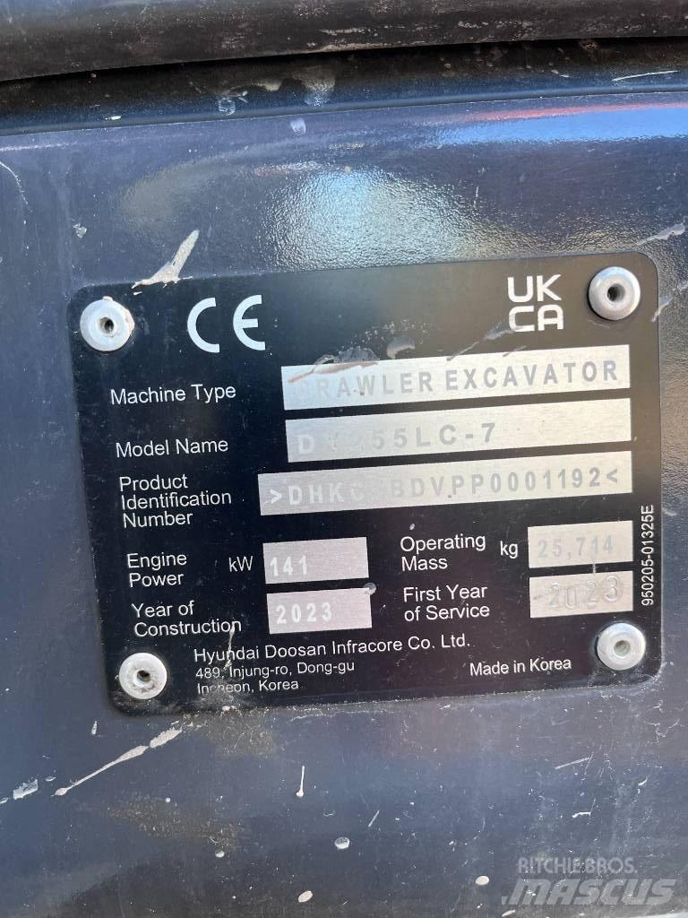 Doosan DX255 LC-7 Bageri gusjeničari