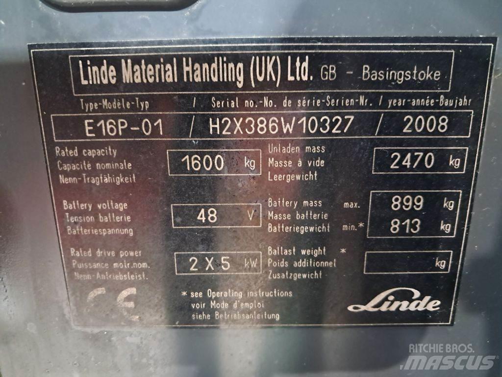 Linde E16P-01 Električni viličari