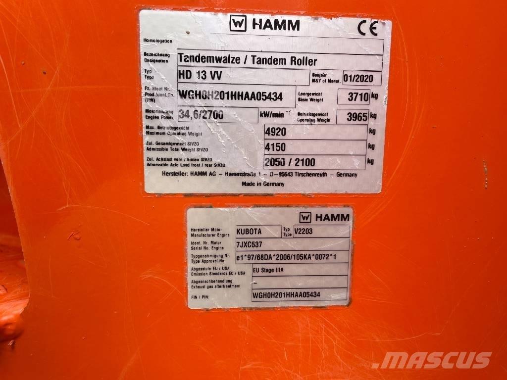 Hamm HD 13 VV Valjci sa dvojnim bubnjem