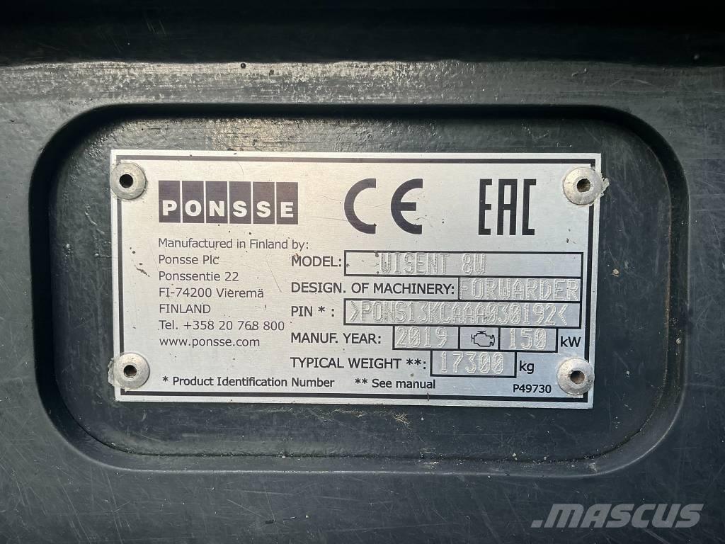 Ponsse Wisent 8W Forvarderi