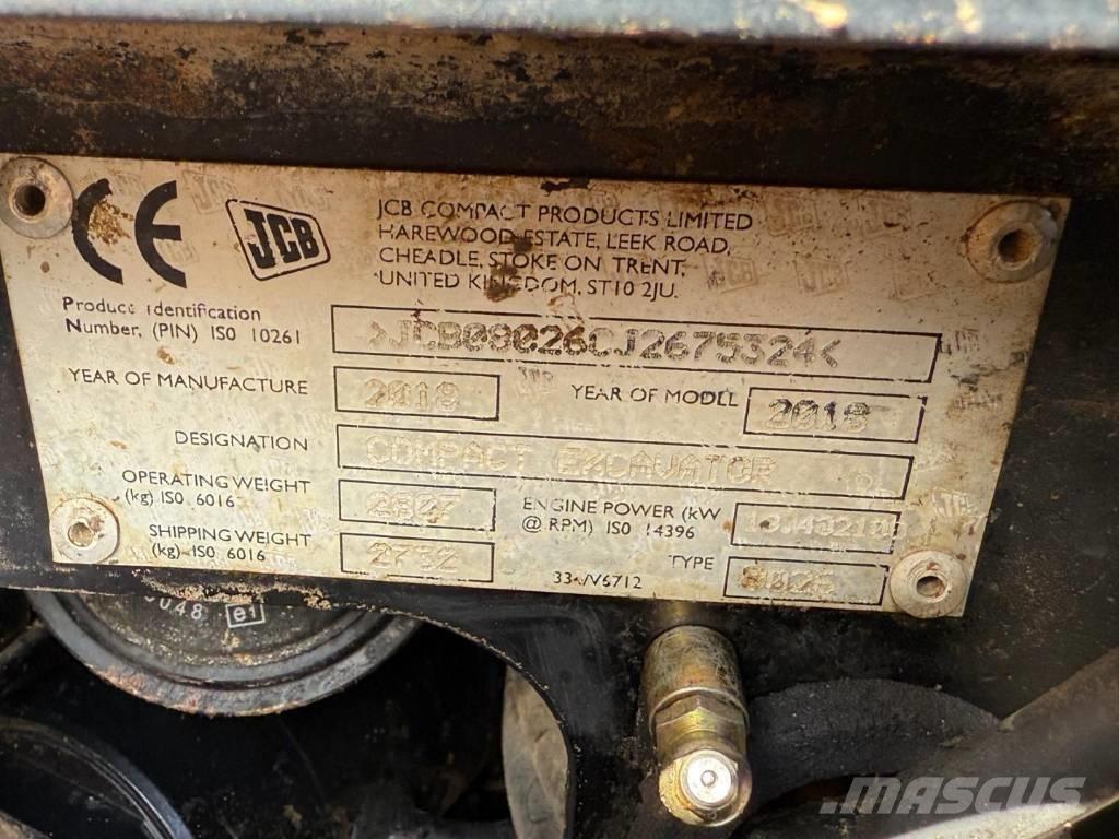 JCB 8026 CTS Mini bageri <7t
