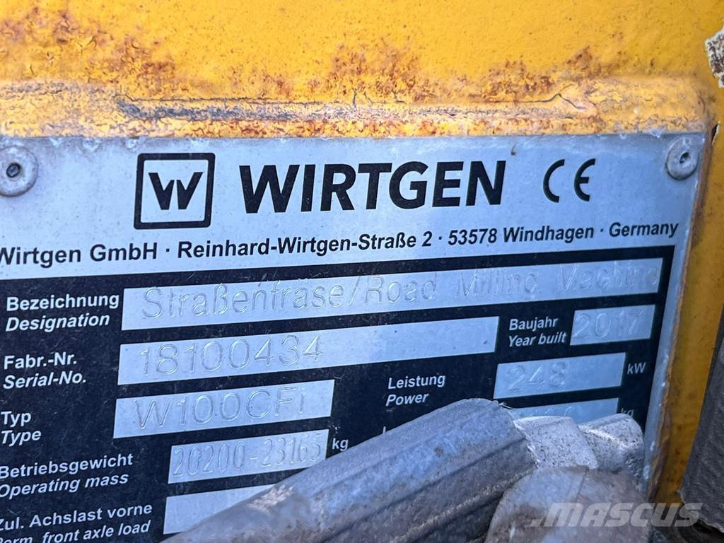 Wirtgen W100CFI Asfaltne hladne glodalice