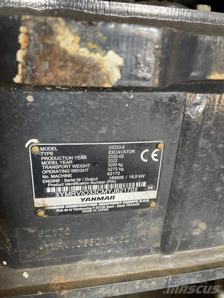 Yanmar Vio 33 Mini bageri <7t