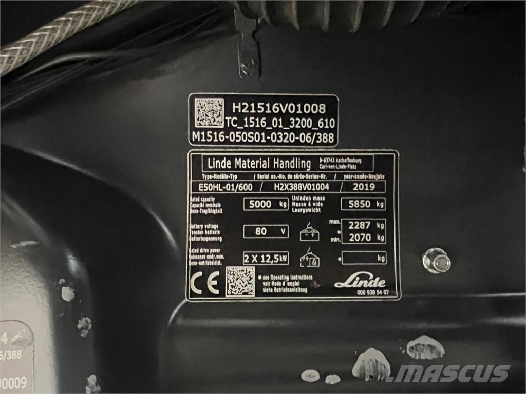 Linde E 50HL-01 Električni viličari