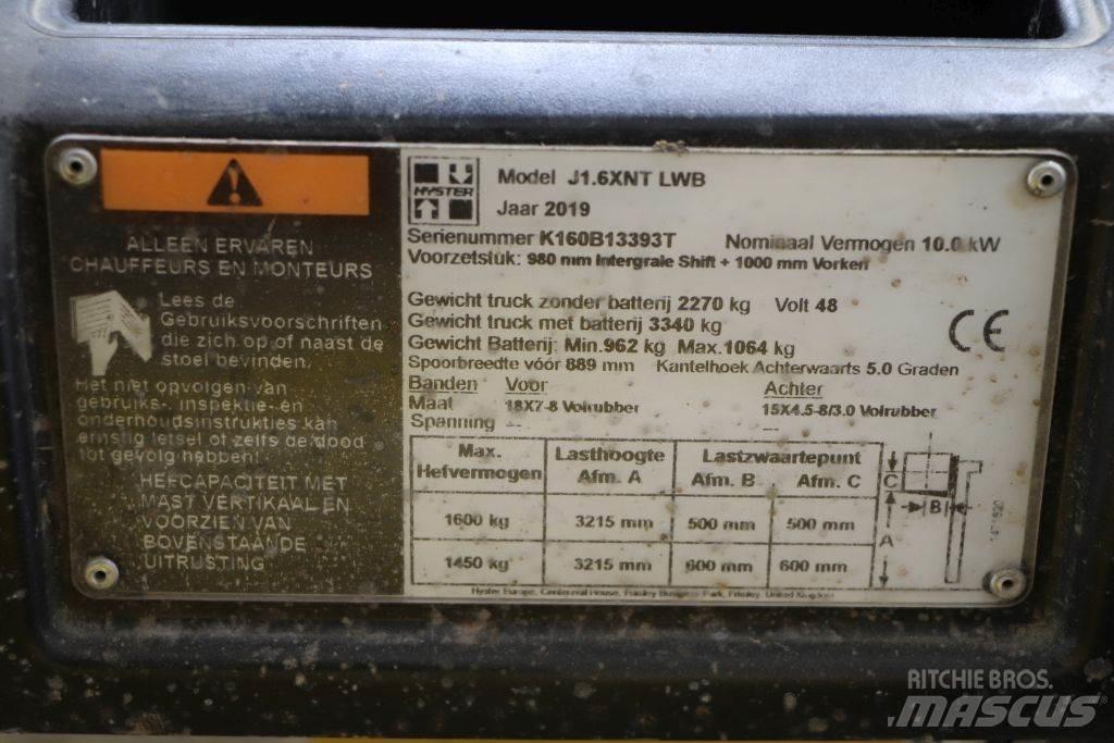 Hyster J1.6XNT Električni viličari