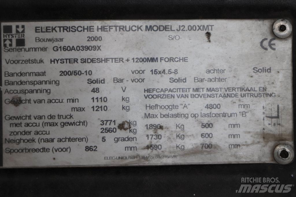 Hyster J2.00XMT Električni viličari