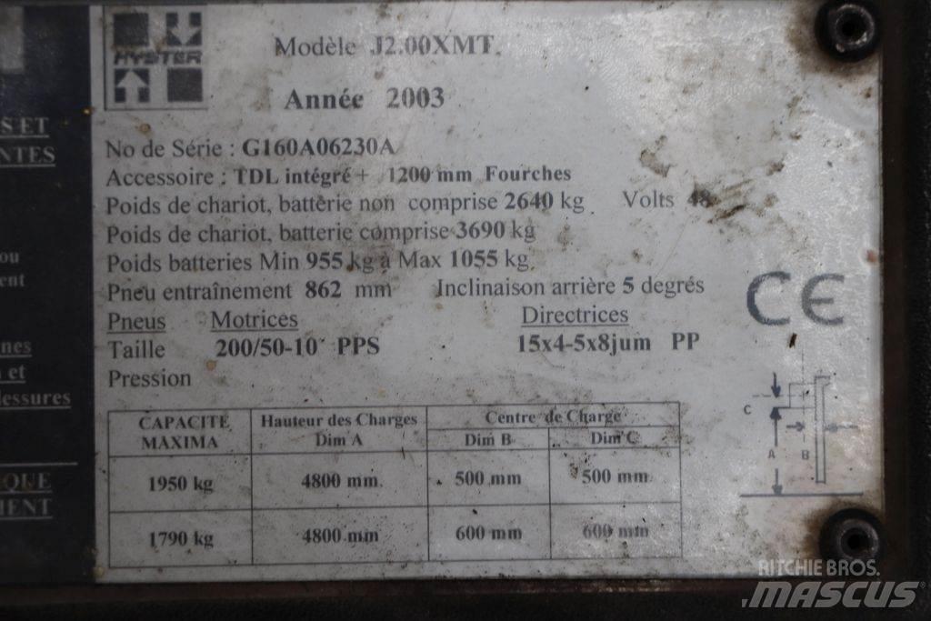 Hyster J2.00XMT Električni viličari