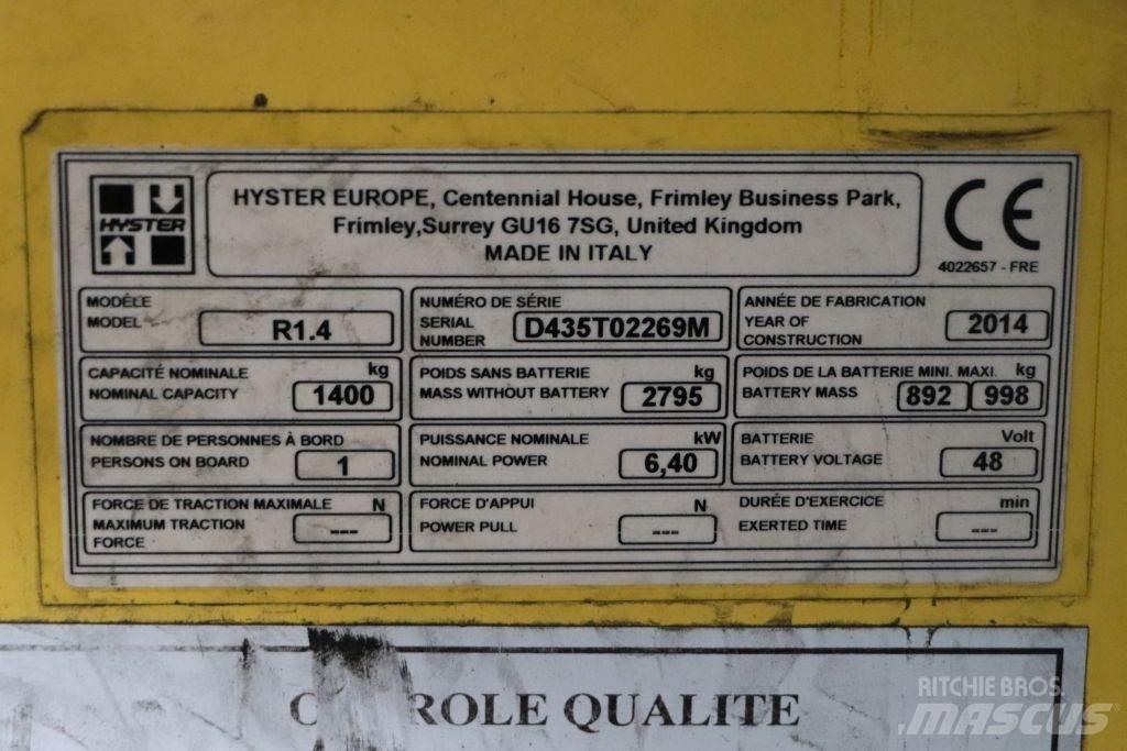 Hyster R1.4 Viličari sa pomičnim stupom