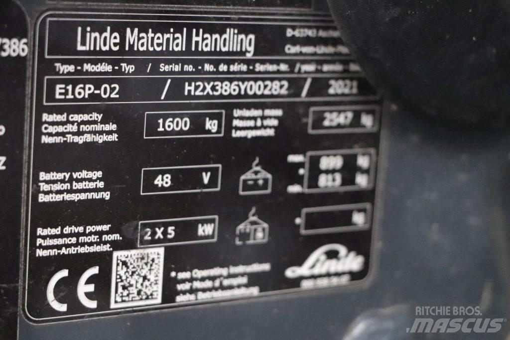 Linde E16P-02 Električni viličari