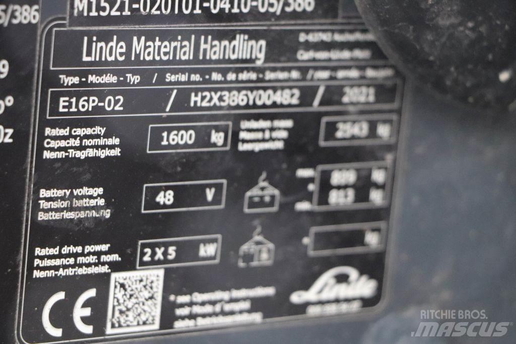 Linde E16P-02 Električni viličari