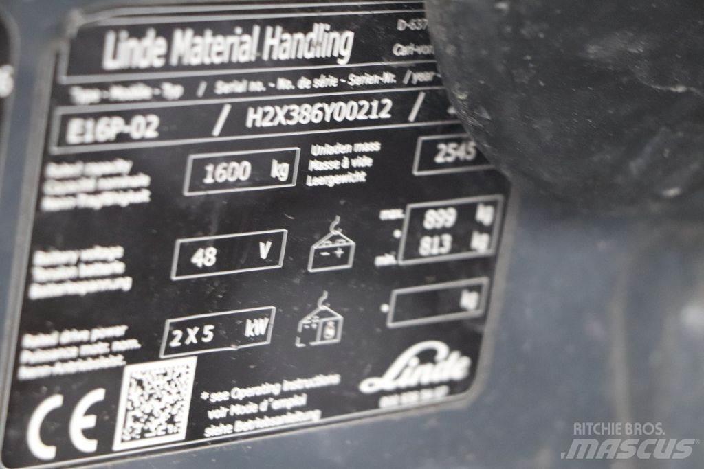 Linde E16P-02 Električni viličari