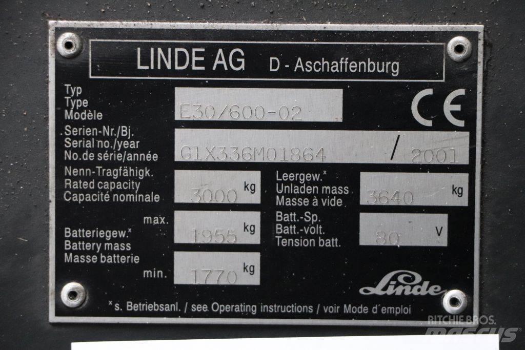 Linde E30/600-02 Električni viličari
