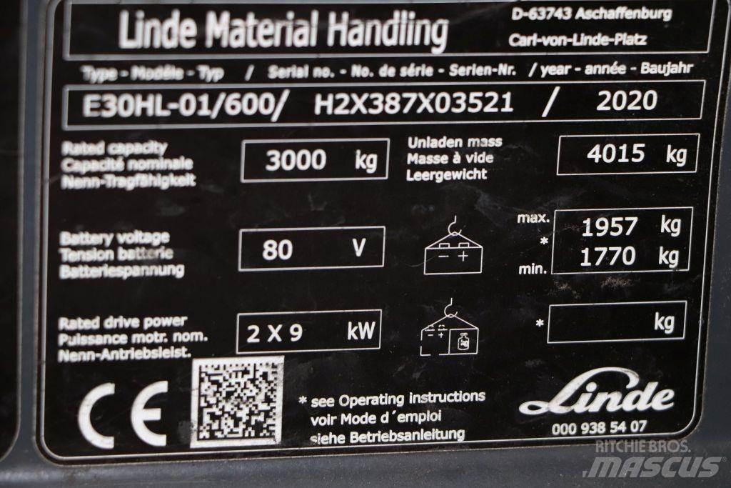 Linde E30HL-01/600 Električni viličari