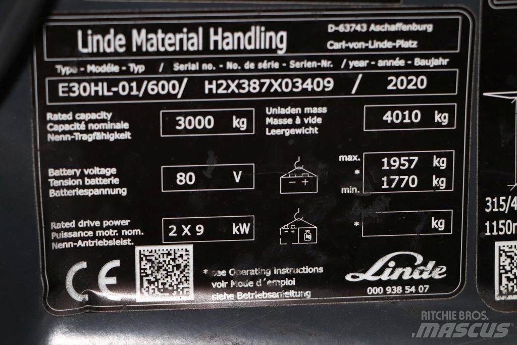 Linde E30HL-01/600 Električni viličari