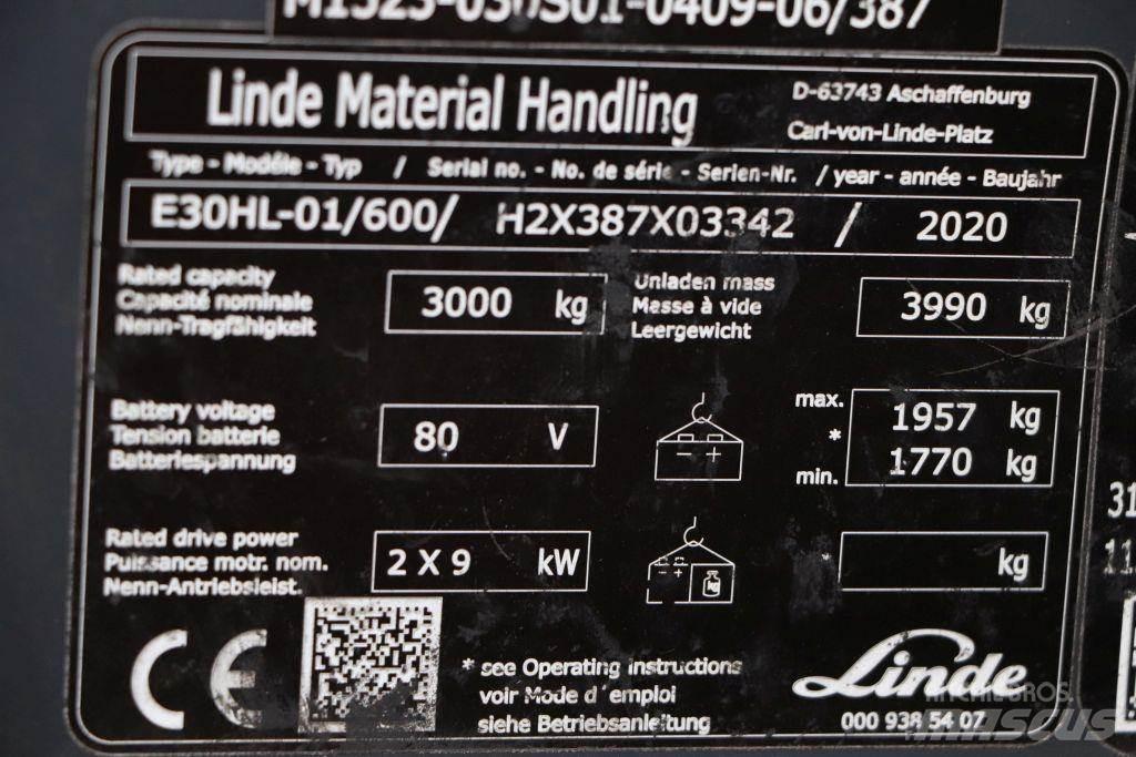 Linde E30HL-01/600 Električni viličari